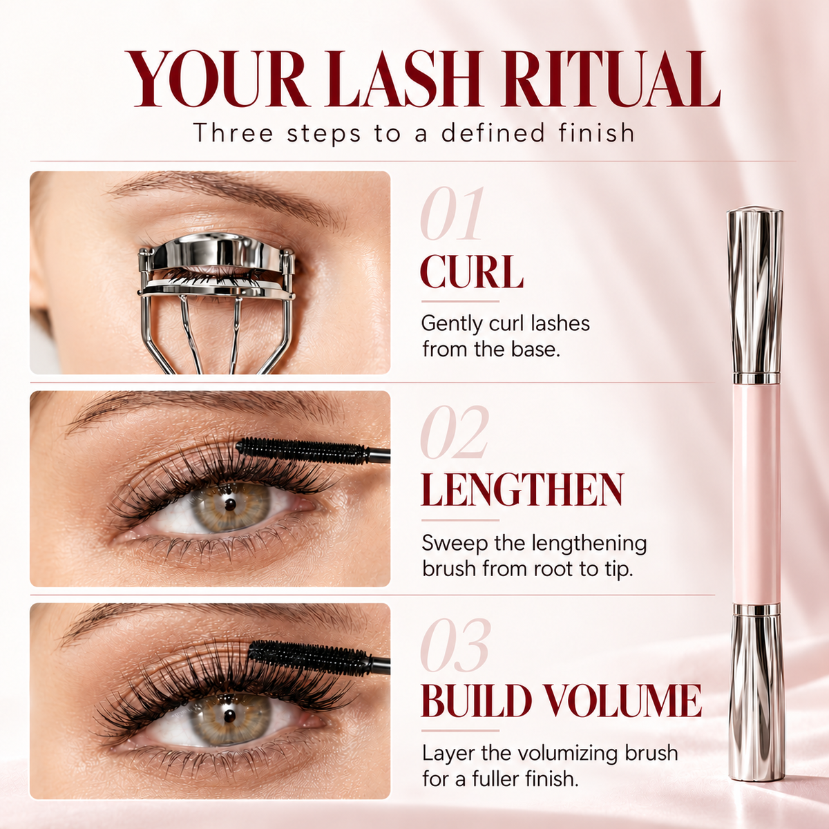Dual-Ended 2-in-1 Glycerin-Infused Mascara