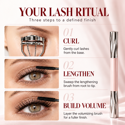 Dual-Ended 2-in-1 Glycerin-Infused Mascara